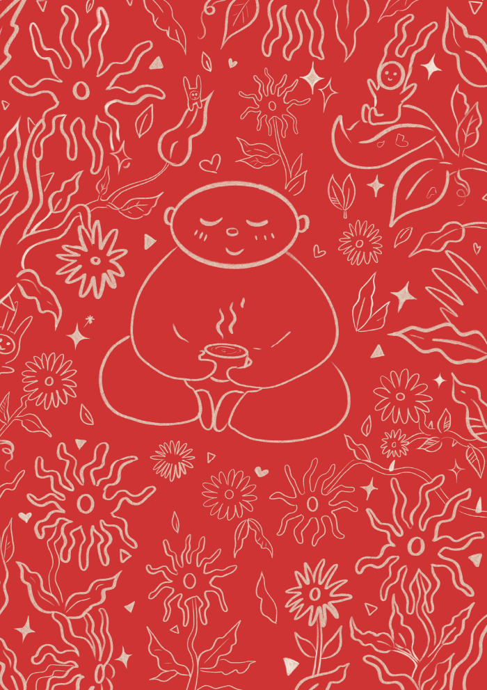 red doodle illustration